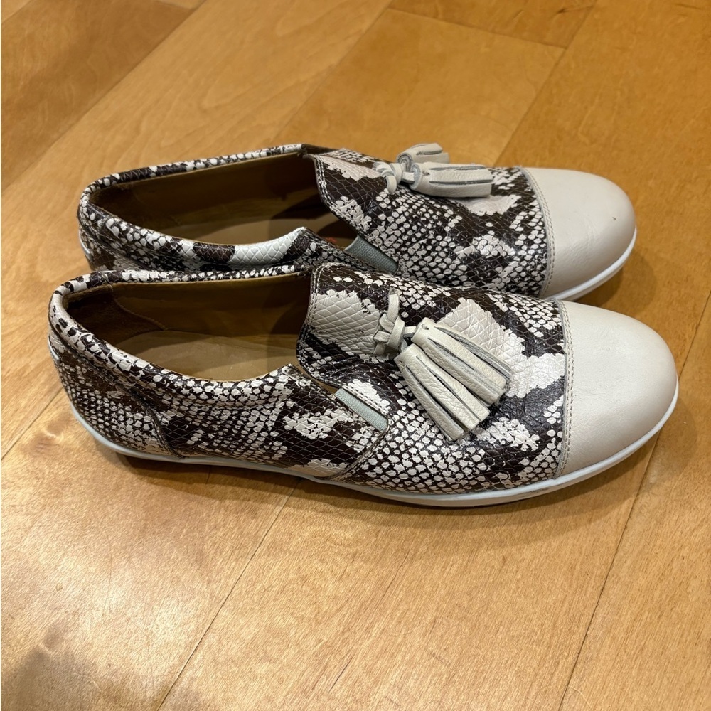Peter Millar leather loafers shoes snakeskin sz 8